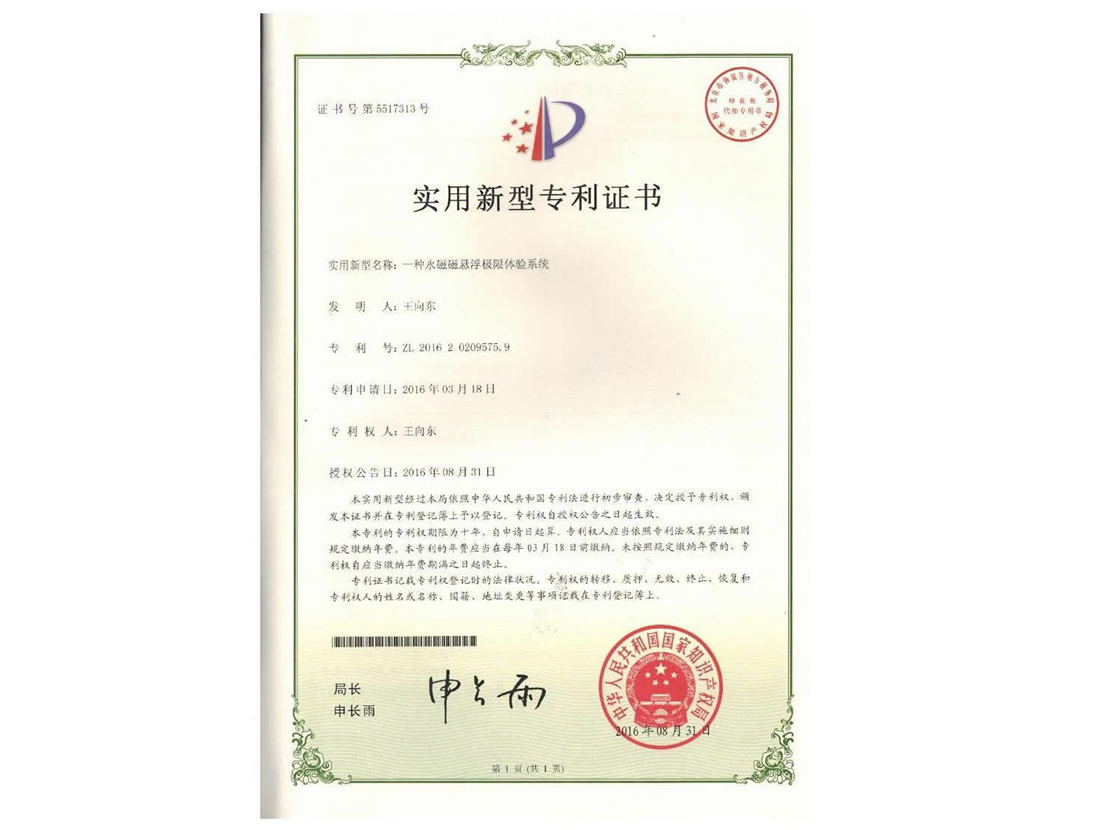 一種永磁磁懸浮極限體驗(yàn)系統(tǒng)